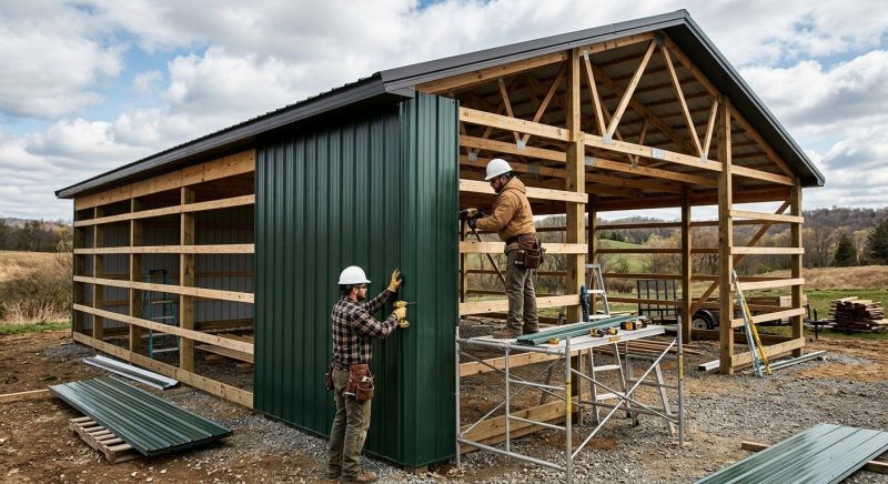 Metal Barn Siding Installation in Coffee County, TN