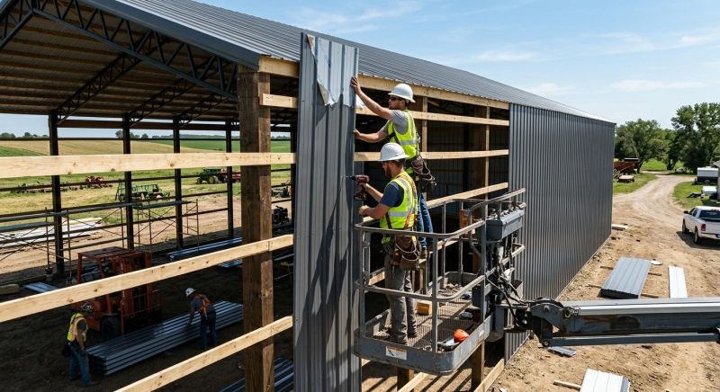 Pole Barn Siding Installation in Coffee County, TN