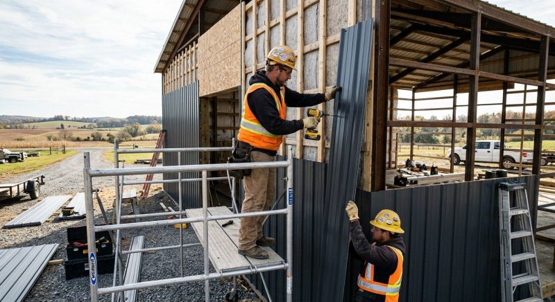 Pole Barn Siding Installation in Coffee County, TN
