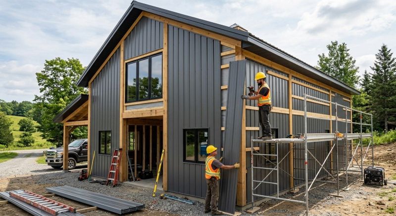 Pole Barn Siding Installation in Coffee County, TN